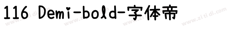 116 Demi-bold字体转换